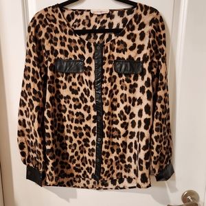 Altar'd State medium leopard blouse Anthropologie